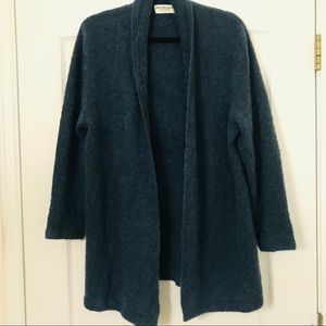 Norm Thompson ladies Blue WOOL blend cardigan M